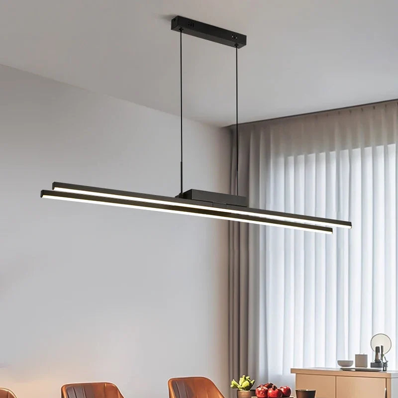 Axyaa LED Pendant Chandelier Black Minimalist Design for Bedroom, Restaurant, Living Room