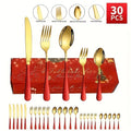 Axyaa Stainless Steel Christmas Tableware Set