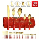 Axyaa Stainless Steel Christmas Tableware Set