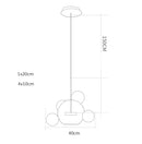 Axyaa Milky White Glass Globes LED Pendant Lights Dining Room Suspension Lamp