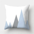 Axyaa Geometric Polyester Cushion Cover 45x45cm, Blue Gray Home Decor Pillowcase