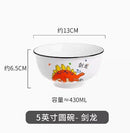 Axyaa Dinosaur Ceramic Rice Bowl 5" Cute Cartoon Soup Bowl for Children's Tableware