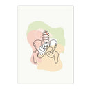 Axyaa Human Anatomy Skeleton Canvas Wall Art for Medical Office Decor