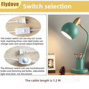 Axyaa Korean Style Desk Lamp with Pen Holder, Dimmable and Eye Protection