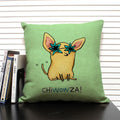Axyaa Cartoon Animal Print 45x45cm Linen Cushion Cover - Sofa, Car, Chair Pillow Case