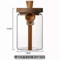Axyaa Glass Airtight Coffee Bean Storage Jar Kitchen Canister - Food Container