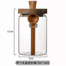Axyaa Glass Airtight Coffee Bean Storage Jar Kitchen Canister - Food Container
