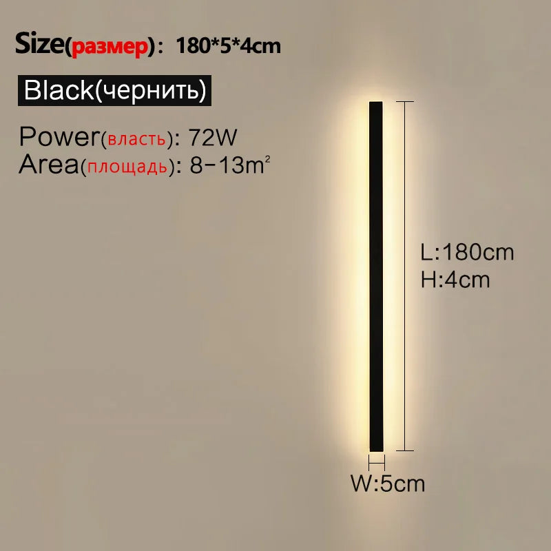 Axyaa Waterproof Outdoor Wall Light Garden LED Modern Nordic Living Room TV Background IP65 Wall Washer