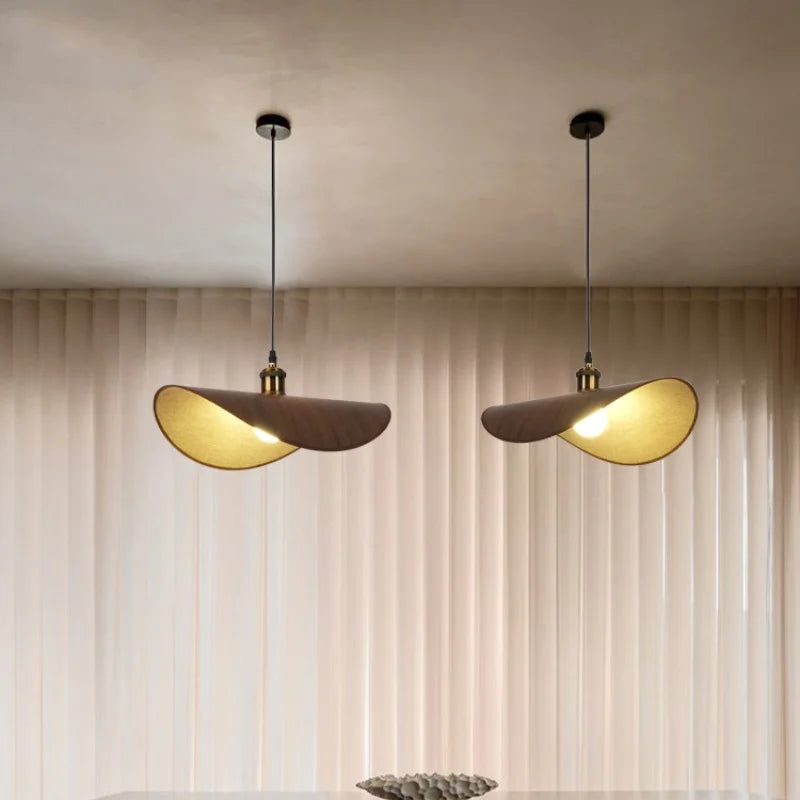 Axyaa Retro Hat Pendant Light: Minimalist E27 LED Hanging Lamp for Dining Room