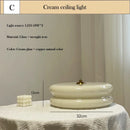 Axyaa Nordic Cream Glass Egg Tart Ceiling Lamps