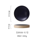 Axyaa Retro Round Plate: Premium Western Cuisine Ceramic Tableware