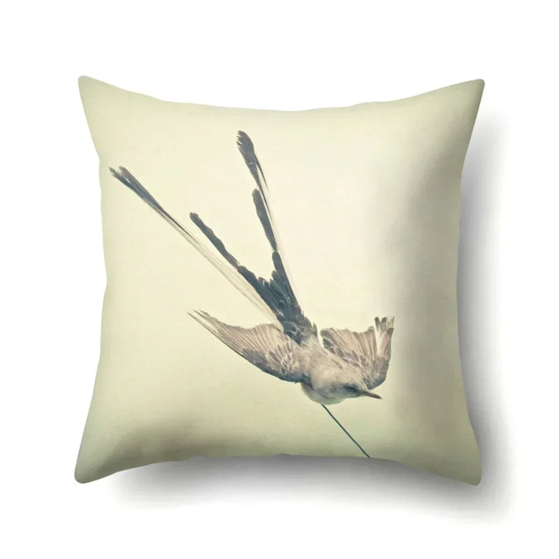 Axyaa Charms Bird Animal Pillowcase for Home Decoration
