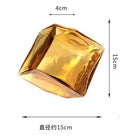 Amber Cube Glass Vase Hydroponic Desktop Flower Arrangement Axyaa Dried Flower Vessels