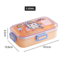 Axyaa Cartoon Lunch Box Set with Spoon - Leak-Proof Bento Container for Kids and Students
