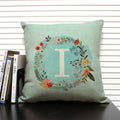 Axyaa 26 Letter Design Linen Sofa Cushion Cover 45x45cm Pillow Case for Bedroom & Living Room