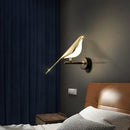 Axyaa Golden Magpie Bird LED Wall Lamp for Chic Home Decor