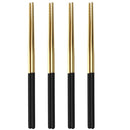 Axyaa Stainless Steel Reusable Non-slip Chopsticks Set, 4 Pairs