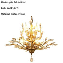 Axyaa Crystal Tree Chandelier Ceiling Light - Elegant Bedroom Pendant Lamp
