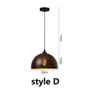 Axyaa Retro Carved Pendant Light: Creative Atmosphere Chandelier for Living Room, Coffee Shop, Bar