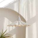 Axyaa White Ceramic LED Pendant Chandelier for Home Decor