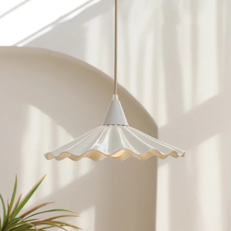 Axyaa White Ceramic LED Pendant Chandelier for Home Decor