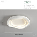 Axyaa Nordic LED Ceiling Lamp with Remote Control for Modern Home Lighting