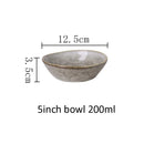 Axyaa Retro Gray Ceramic Dinnerware Set