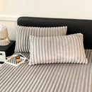 Rabbit Velvet Thicken Fitted Sheet Set Axyaa Warmth Bed Sheet Queen King Size