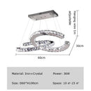 Axyaa Modern LED Crystal Pendant Light for Home Decor