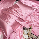 Axyaa Solid Color Silk Pillowcase Set - Queen Size 48x74cm