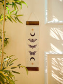 Moon Phase Butterfly Tapestry Macrame Wall Hanging by Axyaa