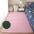 Axyaa Luminous Modern Living Room Carpet Plush Printed Rug for Children's Bedroom