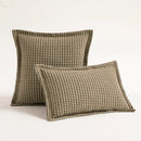 Axyaa Hounds tooth Square Cushion Cover 45x45cm in Orange Green Blue Black