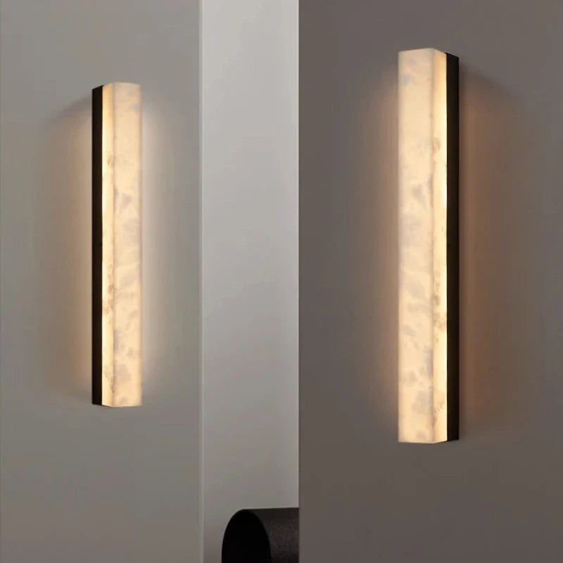 Axyaa Gold Black Marble Wall Lamp 40/60/80cm - Hotel Sconce Lighting
