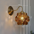 Axyaa Clear Glass LED Wall Sconce Modern Brass Fixture Applique Murale