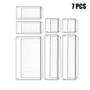 Axyaa Clear Plastic Drawer Organizers Set for Makeup, Jewelry, and Office Storage