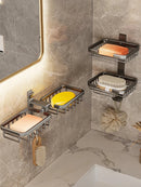 Axyaa Aluminum Soap Dish Storage Rack for Bathroom Essentials