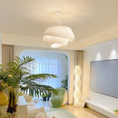 Axyaa French Fabric Suspension Pendant Light Chandelier - Hanging Lamp Fixture