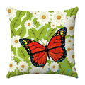 Axyaa Butterfly Print Cushion Cover 45x45cm - Farmhouse Stylish Home Decor Pillow Cover