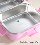Axyaa Kids' Cartoon Thermal Steel Lunch Box with Spoon - Leak-Proof Bento Box