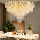 Axyaa Modern Crystal Tassel Chandelier Ceiling Pendant Lights