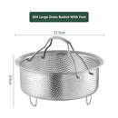 Axyaa Stainless Steel Drain Basket for Food Prep Vegetable Fruit, Multifunction Stainer