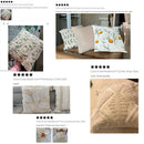 Axyaa Floral Embroidered Pillow Case: Light Luxury Home Decor Square Cushion Cover