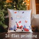 Axyaa Merry Santa Christmas Pillow Covers for Sofa Bedroom Car - Rectangular Cushion