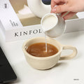 Axyaa Irregular Flower Ceramic Coffee Cup Milk Tea Breakfast Mug Drinkware