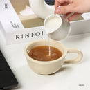 Axyaa Irregular Flower Ceramic Coffee Cup Milk Tea Breakfast Mug Drinkware