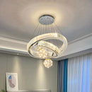 Axyaa Crystal Chandelier Pendant Light for Living and Dining Room