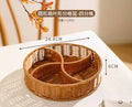 Axyaa Fruit Tray and Candy Box Set, Imitation Rattan Woven Basket