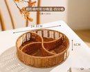 Axyaa Fruit Tray and Candy Box Set, Imitation Rattan Woven Basket