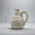 Axyaa Handmade Irregular Grain Ceramic Vase for Floral Arrangement